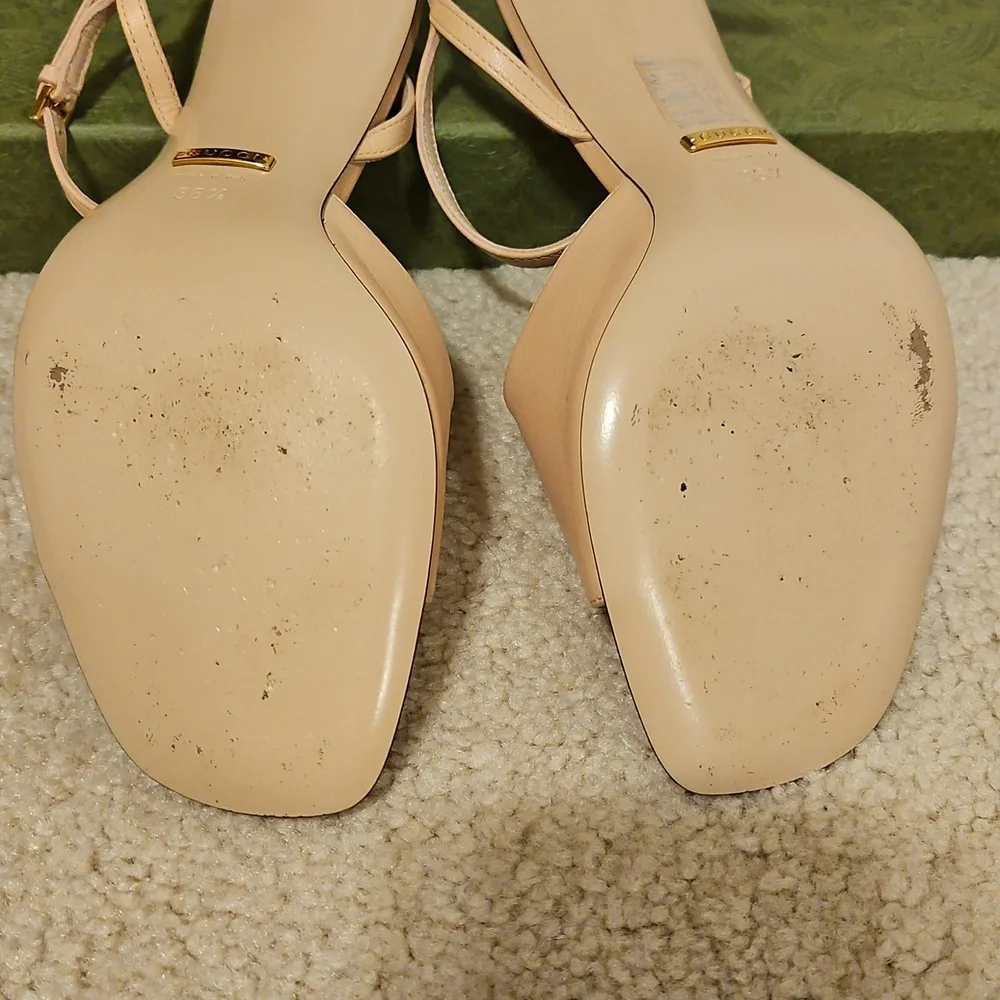 🛑GUCCI Blondie Leather Sandal - Picture 5 of 7